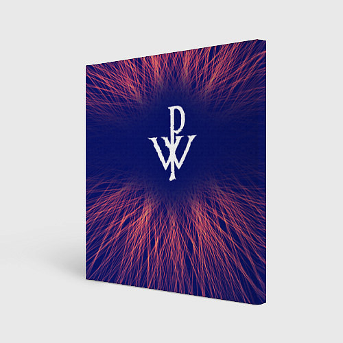 Картина квадратная Powerwolf red energy / 3D-принт – фото 1