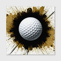 Холст квадратный Мяч для гольфа на белом, цвет: 3D-принт — фото 2
