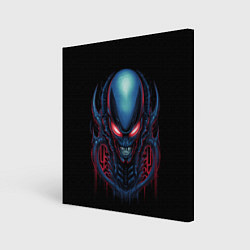 Холст квадратный Синий инопланетянин, цвет: 3D-принт