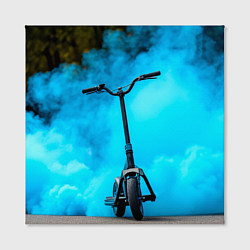 Холст квадратный Самокат в синем дыму, цвет: 3D-принт — фото 2