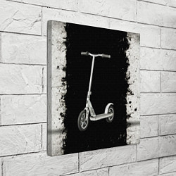 Холст квадратный Самокат на черно-белом, цвет: 3D-принт — фото 2