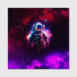 Холст квадратный Космонавт пламенный, цвет: 3D-принт — фото 2