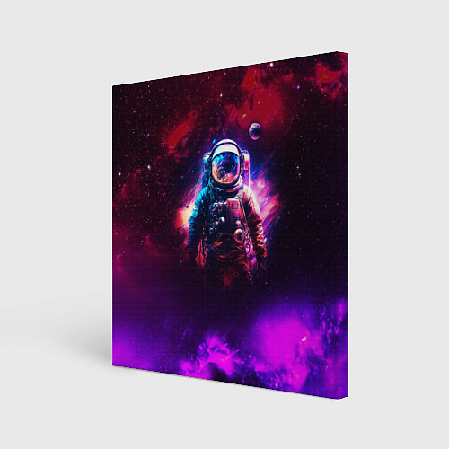 Картина квадратная Космонавт пламенный / 3D-принт – фото 1