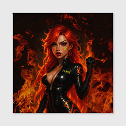 Холст квадратный Пламенная Мавуика - Genshin Impact, цвет: 3D-принт — фото 2