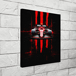 Холст квадратный Формула 1 на черном с красным, цвет: 3D-принт — фото 2