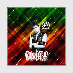 Холст квадратный Сектор газа красно-зеленый фон, цвет: 3D-принт — фото 2