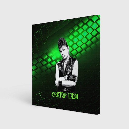 Картина квадратная Сектор газа зеленый текстурный фон / 3D-принт – фото 1