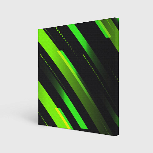 Картина квадратная Color black green / 3D-принт – фото 1