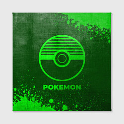 Холст квадратный Pokemon - green gradient, цвет: 3D-принт — фото 2