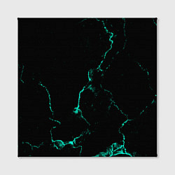Холст квадратный Color black turquoise, цвет: 3D-принт — фото 2