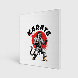 Холст квадратный Shotokan karate do - tiger, цвет: 3D-принт
