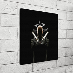 Холст квадратный Хитман - 47, цвет: 3D-принт — фото 2