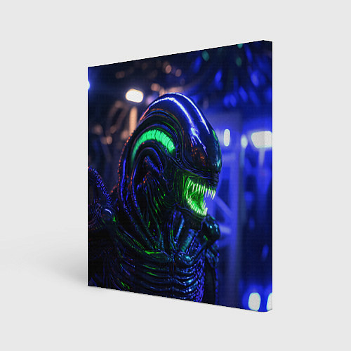 Картина квадратная Сине-зеленый Чужой / 3D-принт – фото 1