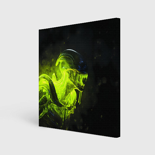 Картина квадратная Чужой в зеленом свете / 3D-принт – фото 1