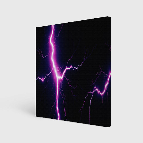 Картина квадратная Lightning purple / 3D-принт – фото 1