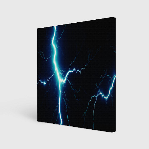 Картина квадратная Lightning light blue / 3D-принт – фото 1