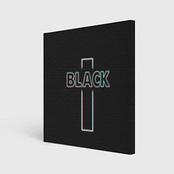 Холст квадратный Black - cross, цвет: 3D-принт