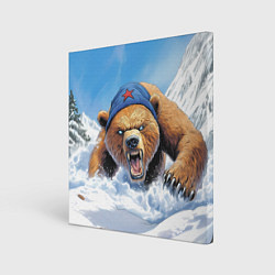 Картина квадратная Злой русский медведь