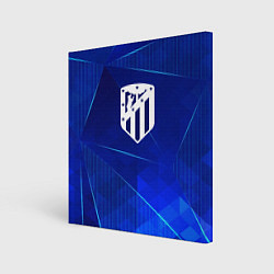 Холст квадратный Atletico Madrid blue poly, цвет: 3D-принт