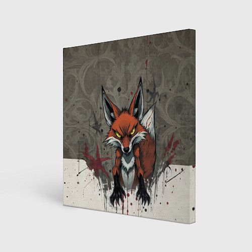 Картина квадратная Карикатурный лис / 3D-принт – фото 1