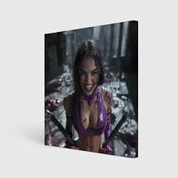 Картина квадратная Довольная Милина Мортал комбат