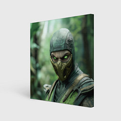 Холст квадратный Рептилия в классической маске, цвет: 3D-принт