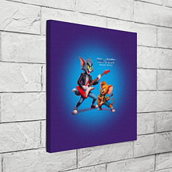 Холст квадратный Guitarists Tom and Jerry - heavy metal, цвет: 3D-принт — фото 2