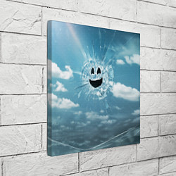 Холст квадратный Смайл Черное зеркало, цвет: 3D-принт — фото 2