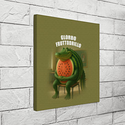 Холст квадратный Glorbo Fruttodrillo - brainrot animals meme, цвет: 3D-принт — фото 2