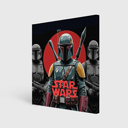 Картина квадратная Boba Fett звездные войны