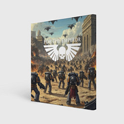Картина квадратная Warhammer 40k поле боя