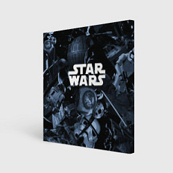 Холст квадратный Star wars персонажи из звездных войн, цвет: 3D-принт