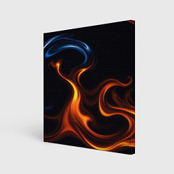 Картина квадратная The color is fire orange