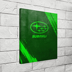 Холст квадратный Subaru - green gradient, цвет: 3D-принт — фото 2