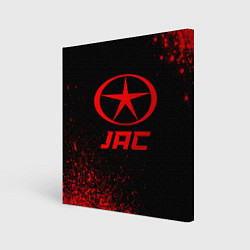 Холст квадратный JAC - red gradient, цвет: 3D-принт