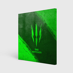 Холст квадратный The Witcher - green gradient, цвет: 3D-принт