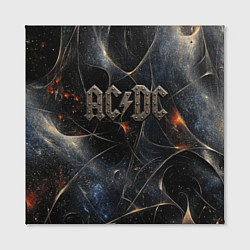 Холст квадратный ACDC лого из металла, цвет: 3D-принт — фото 2