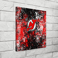 Холст квадратный New Jersey Devils NHL black, цвет: 3D-принт — фото 2