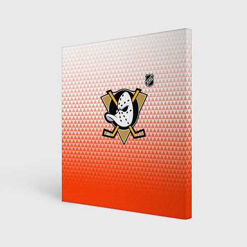 Картина квадратная Анахайм Дакс - оранжевая геометрия / 3D-принт – фото 1