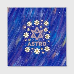 Холст квадратный Astro логотип из ромашек, цвет: 3D-принт — фото 2