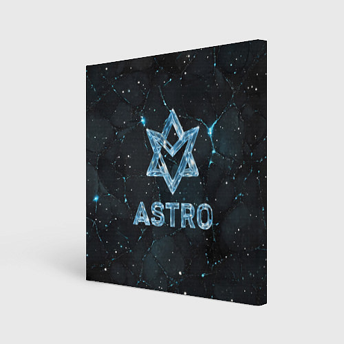 Картина квадратная Astro логотип из синего стекла / 3D-принт – фото 1
