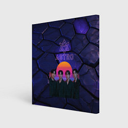 Холст квадратный Astro retro style, цвет: 3D-принт