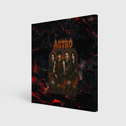 Холст квадратный Astro в стиле хэви-метал, цвет: 3D-принт
