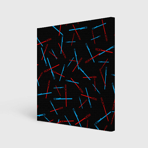 Картина квадратная Паттерн из световых мечей / 3D-принт – фото 1
