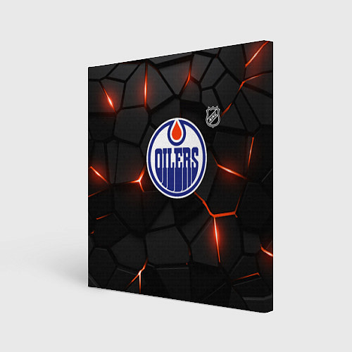 Картина квадратная Эдмонтон Ойлерз - НХЛ хоккей / 3D-принт – фото 1