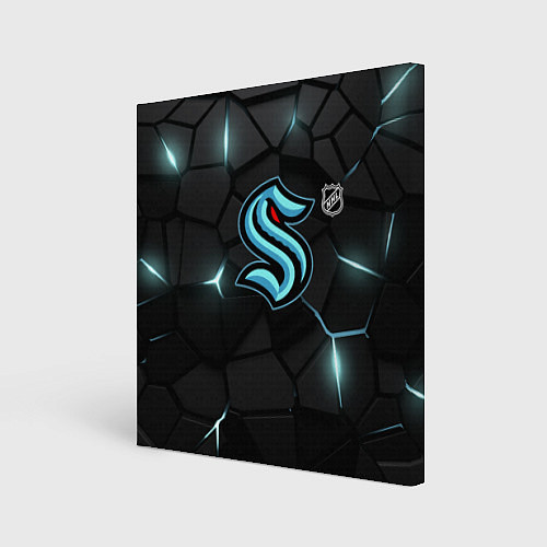 Картина квадратная Сиэтл Кракен - НХЛ хоккей / 3D-принт – фото 1