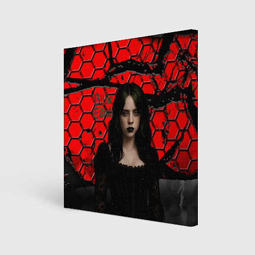 Картина квадратная Билли Айлиш готический образ / 3D-принт – фото 1