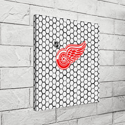 Холст квадратный Детройт Ред Уингз - белые соты, цвет: 3D-принт — фото 2