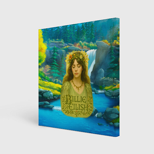 Картина квадратная Билли Айлиш на фоне природы / 3D-принт – фото 1