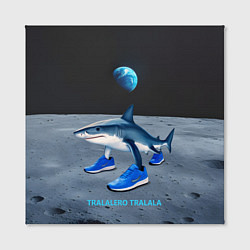 Холст квадратный Акула мем, тралалеро тралала, цвет: 3D-принт — фото 2